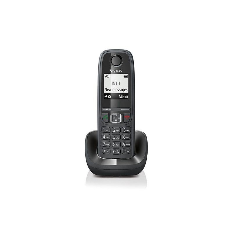 Gigaset AS405 Teléfono DECT Negro Identificador de llamadas