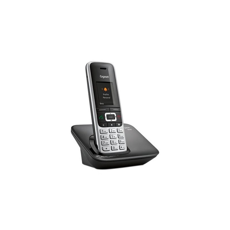 Gigaset S850 Teléfono DECT Negro, Platino Identificador de llamadas