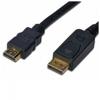Nilox NX090205101 adaptador de cable de vídeo 1 m DisplayPort HDMI Negro