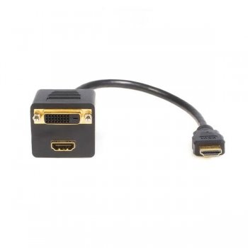 StarTech.com HDMISPL1DH adaptador de cable HDMI HDMI + DVI-D Negro