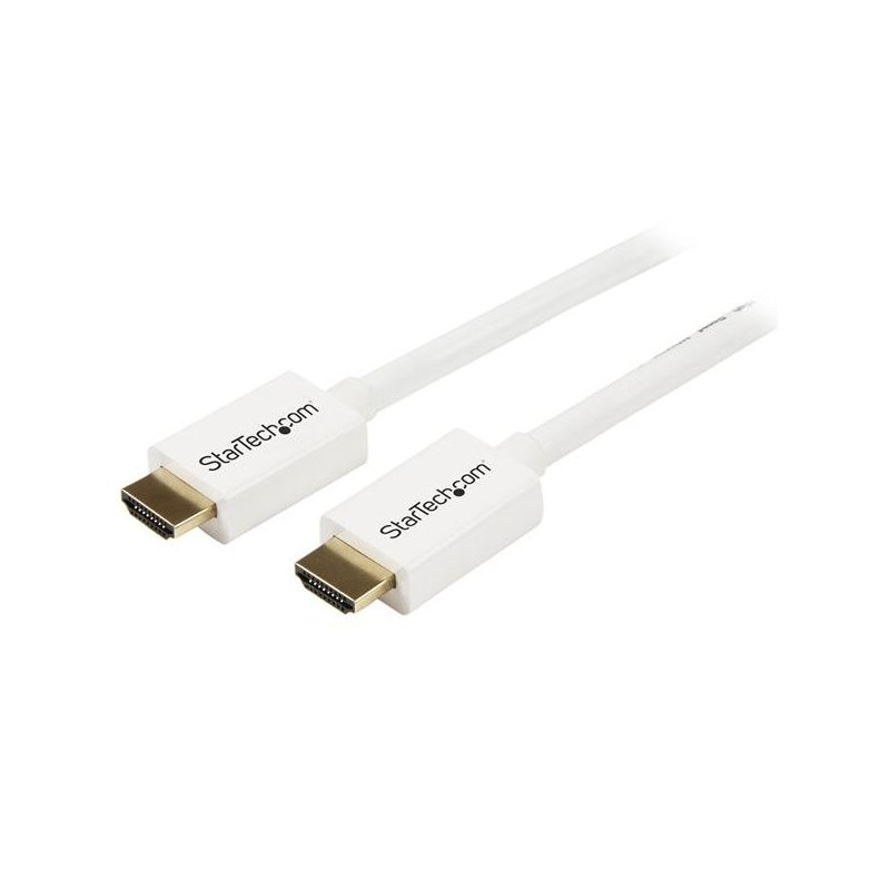 StarTech.com Cable HDMI de alta velocidad de 5m - Macho a Macho - CL3 Instalación en Pared - Ultra HD 4k x 2k - Blanco