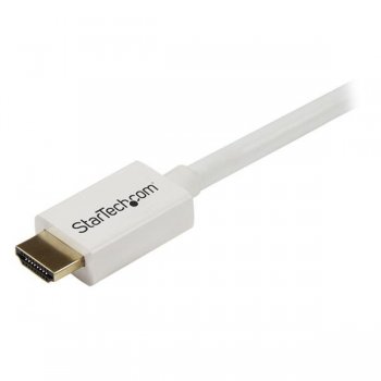 StarTech.com Cable HDMI de alta velocidad de 5m - Macho a Macho - CL3 Instalación en Pared - Ultra HD 4k x 2k - Blanco