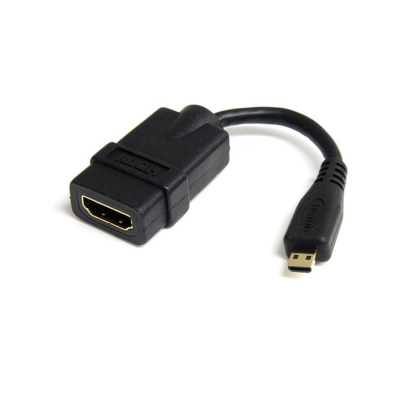 StarTech.com Cable de 12cm Adaptador HDMI de alta velocidad - HDMI a Micro HDMI - Hembra a Macho