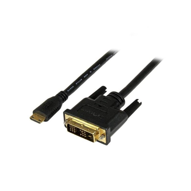 StarTech.com Adaptador Cable Conversor de 1m Mini HDMIa DVI-D para Tablet y Cámara