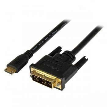 StarTech.com Adaptador Cable Conversor de 2m Mini HDMI a DVI-D para Tablet y Cámara