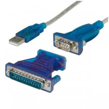 Nilox NX080500103 adaptador de cable USB 1.1 A DB9 DB25 Azul