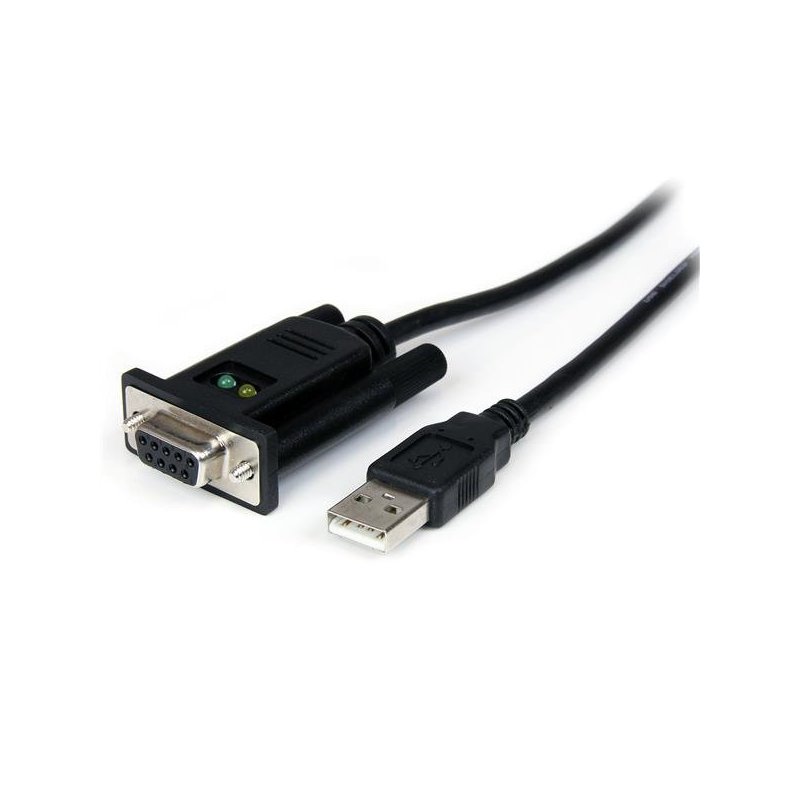 StarTech.com Cable Adaptador de 1 Puerto USB a Módem Nulo Null DB9 RS232 Serie DCE con FTDI