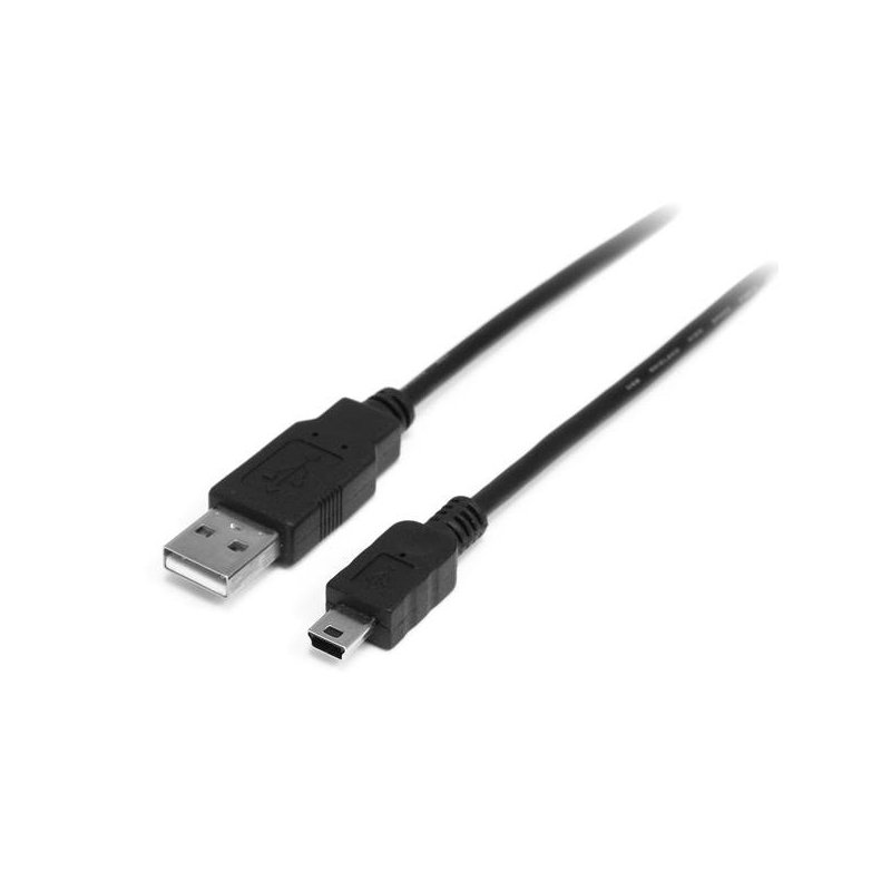 StarTech.com Cable USB de 1m para Cámara - 1x USB A Macho - 1x Mini USB B Macho - Adaptador Negro