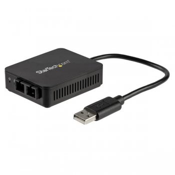 StarTech.com Adaptador Conversor USB 2.0 a Fibra Óptica 100BaseFX-SC Multimodo 2km Transceiver USB