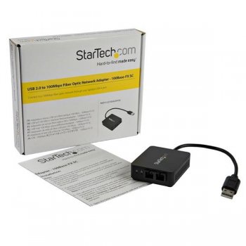 StarTech.com Adaptador Conversor USB 2.0 a Fibra Óptica 100BaseFX-SC Multimodo 2km Transceiver USB