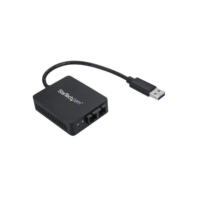 StarTech.com Adaptador Conversor USB 3.0 a Fibra Óptica 1000BaseSX SC Multimodo 550m Transceiver USB