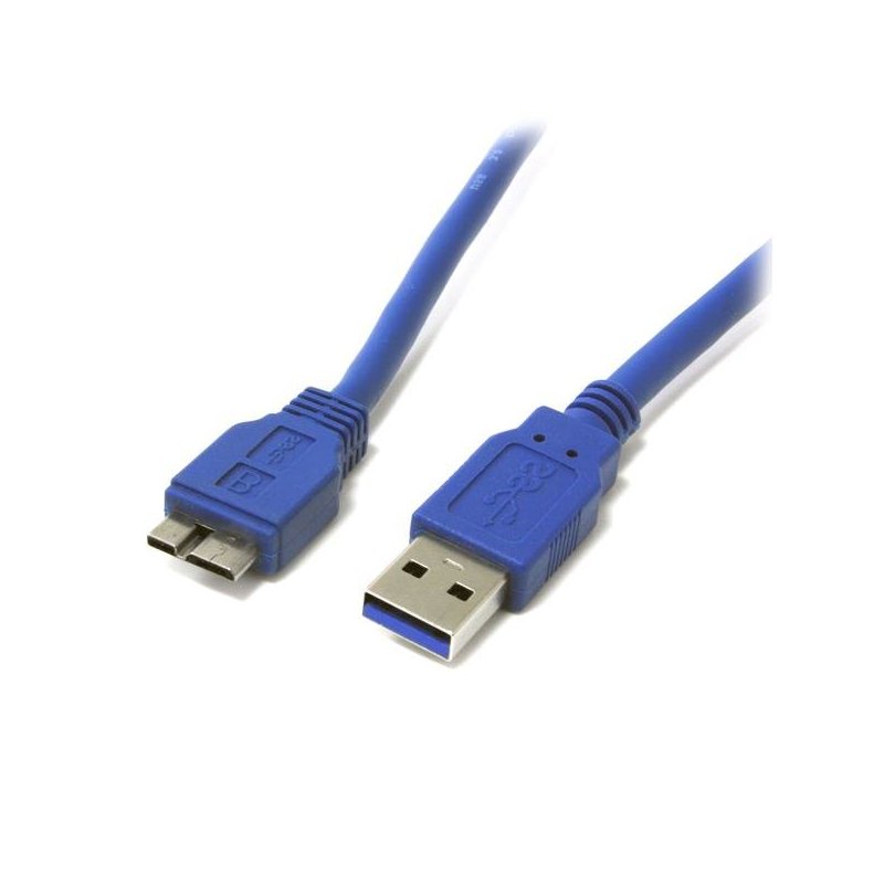 StarTech.com Cable Adaptador USB 3.0 Super Speed USB A Macho a Micro USB B Macho de 30cm - Azul