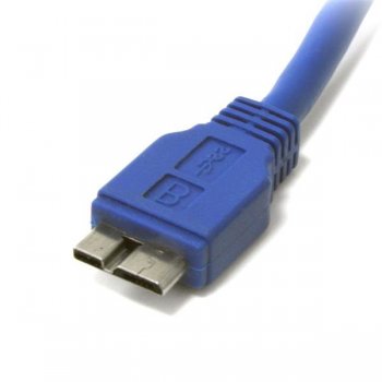StarTech.com Cable Adaptador USB 3.0 Super Speed USB A Macho a Micro USB B Macho de 30cm - Azul
