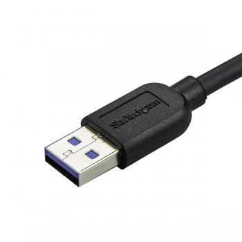 StarTech.com Cable delgado de 1m Micro USB 3.0 acodado a la derecha a USB A