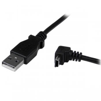StarTech.com Cable Adaptador 2m USB A Macho a Mini USB B Macho Acodado en Ángulo hacia Abajo