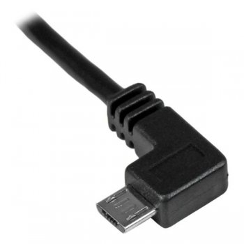 StarTech.com Cable de 1m Micro USB con conector acodado a la izquierda - Cable de Carga y Sincronización