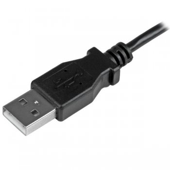 StarTech.com Cable de 1m Micro USB con conector acodado a la izquierda - Cable de Carga y Sincronización