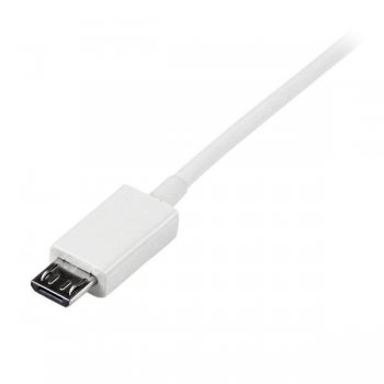 StarTech.com Cable Adaptador 1m USB A Macho a Micro USB B Macho para Teléfono Móvil Smartphone - Blanco