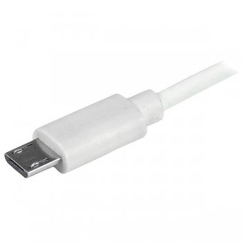 StarTech.com Cargador USB de 2 Puertos para Coche con Cable Micro USB y puerto USB - Blanco