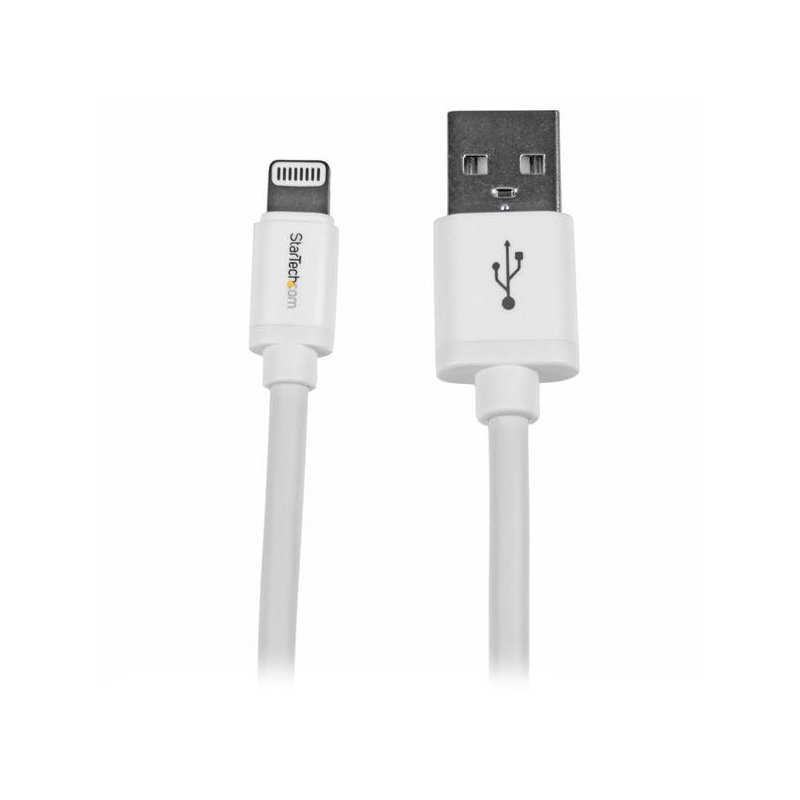 StarTech.com Cable de 2m Lightning de 8 Pin a USB A 2.0 para Apple iPod iPhone 5 iPad - Blanco