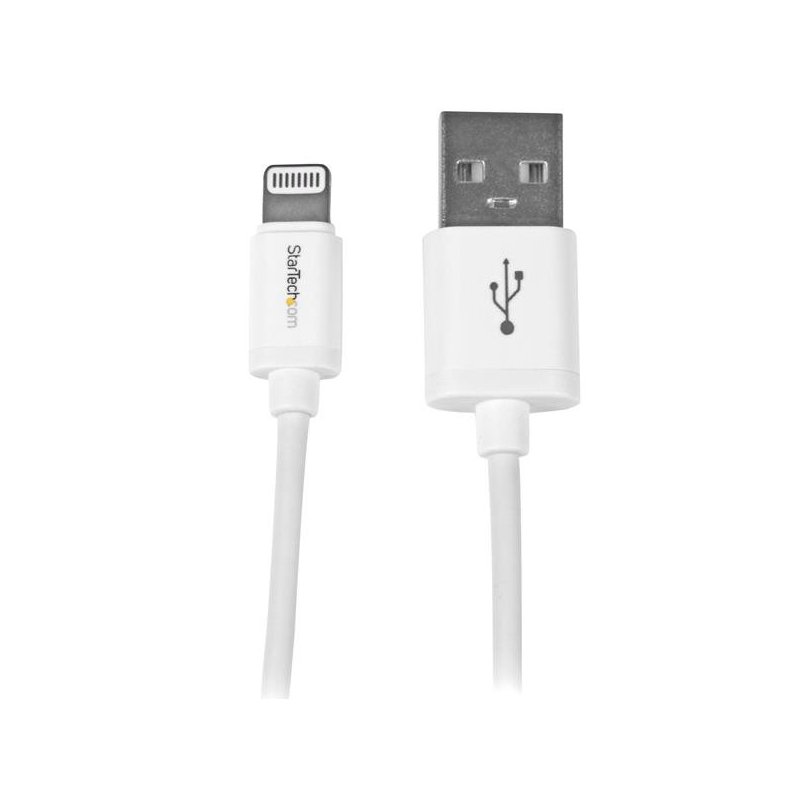 StarTech.com Cable 30cm 0,3m Lightning 8 Pin a USB A 2.0 para Apple iPod iPhone 5 iPad - Blanco