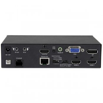 StarTech.com Alargador HDBaseT DisplayPort, VGA y HDMI con Conmutador Incorporado - 4K - Extensor HDMI por Cable UTP Cat5 o Cat6
