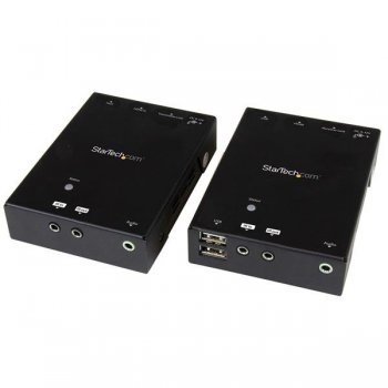 StarTech.com Extensor HDMI por CAT5 HDBaseT con Concentrador USB e IR - Alargador 90m - Hasta 4K