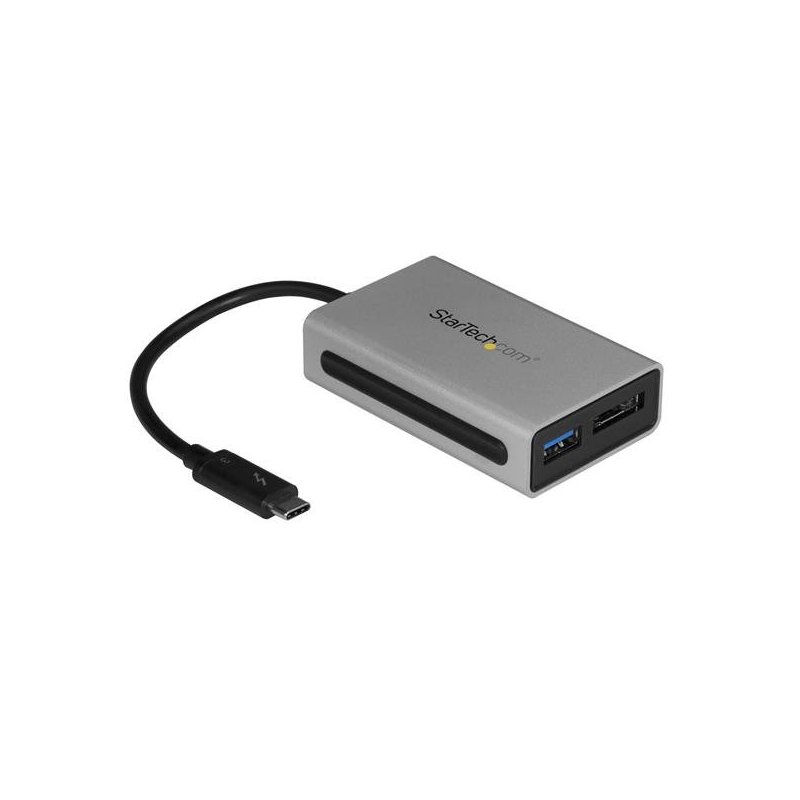 StarTech.com Adaptador Conversor Thunderbolt 3 a eSATA con Puerto USB 3.1 - Adaptador USC Tipo C a USB A- USBC