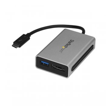 StarTech.com Adaptador Conversor Thunderbolt 3 a eSATA con Puerto USB 3.1 - Adaptador USC Tipo C a USB A- USBC