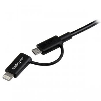 StarTech.com Cable de 1m Apple Lightning o Micro USB a USB - Negro