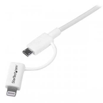 StarTech.com Cable Adaptador de 1m Apple Lightning o Micro USB a USB - Blanco