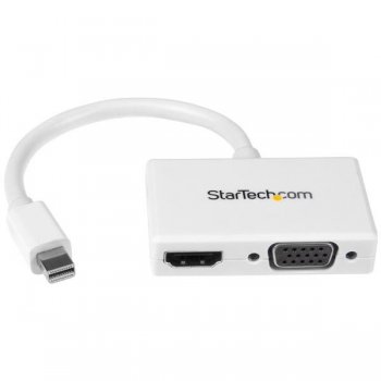 StarTech.com Adaptador Mini DP de Audio Vídeo para Viajes - Conversor Mini DisplayPort a HDMI o VGA - 1080p Blanco