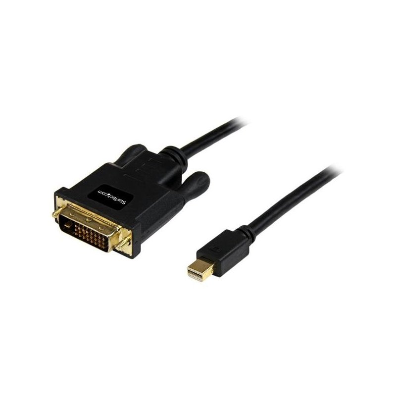 StarTech.com Cable de 3m Adaptador de Vídeo Mini DisplayPort a DVI-D - Conversor Pasivo - 1920x1200 - Negro