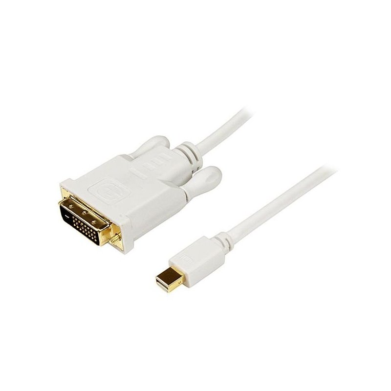 StarTech.com Cable de 1,8m Adaptador de Vídeo Mini DisplayPort a DVI-D - Conversor Pasivo - 1920x1200 - Blanco