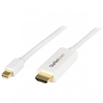 StarTech.com Cable Conversor Mini DisplayPort a HDMI de 1m - Color Blanco - Ultra HD 4K