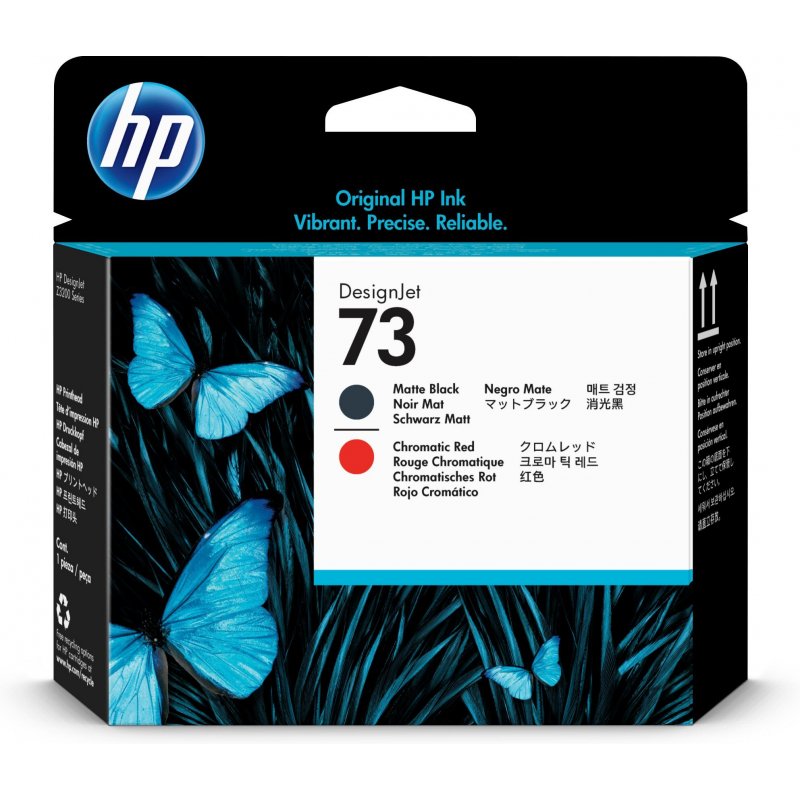 HP Cabezal de impresión DesignJet 73 negro mate rojo cromático