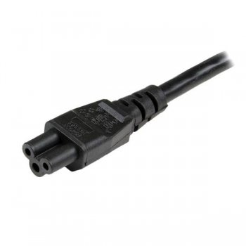 StarTech.com Cable de 1m de Alimentación con 3 Clavijas para Ordenador Portátil - Cable Schuko CEE7 a C5 Hoja de Trébol