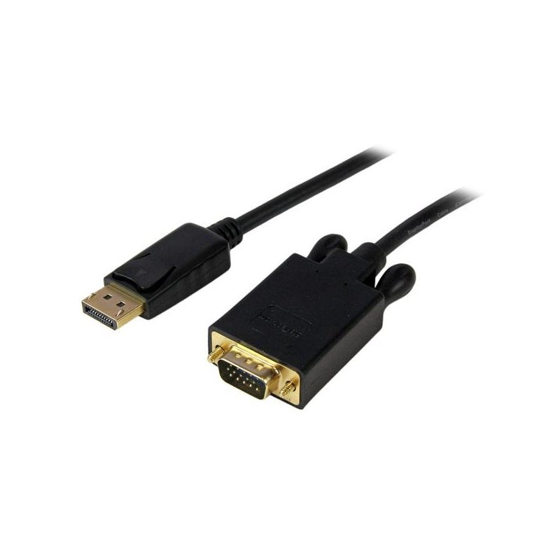 StarTech.com Cable 91cm de Vídeo Adaptador Conversor DisplayPort DP a VGA - Convertidor Activo - 1080p - Negro