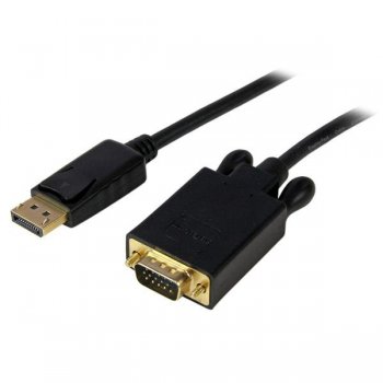 StarTech.com Cable 1,8m de Vídeo Adaptador Conversor DisplayPort DP a VGA - Convertidor Activo - 1080p - Negro