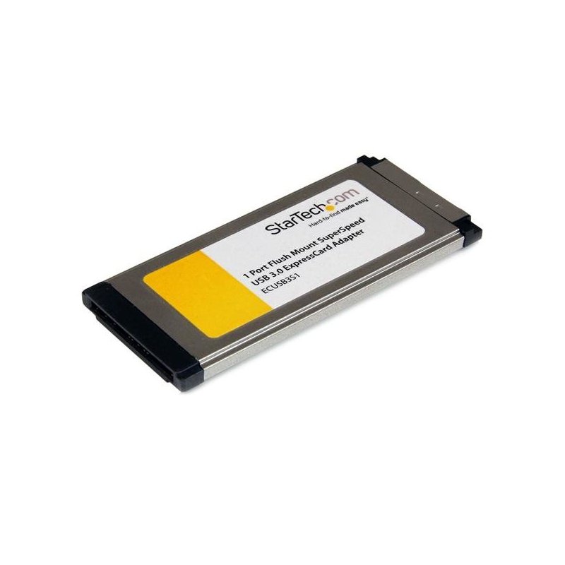 StarTech.com Tarjeta Adaptador ExpressCard 34 USB 3.0 SuperSpeed de 1 Puerto con UASP - Montaje al Ras - Flush Mount
