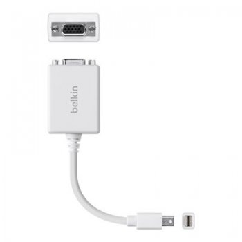 Belkin F2CD049B adaptador de cable Apple mini-DisplayPort 15 pin HD D-Sub (HD-15) Blanco