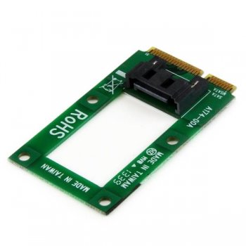 StarTech.com Adaptador mSATA a SATA para Disco Duro o SSD - Tarjeta Conversora Mini SATA a SATA