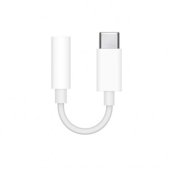 Apple MU7E2ZM A adaptador de cable 3.5mm USB-C Blanco