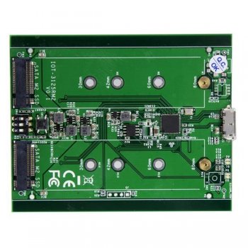 StarTech.com Caja de Dos Bahías M.2 NGFF - USB 3.1 (10Gbps) - RAID - Caja Externa USB-C y USB-A de Aluminio