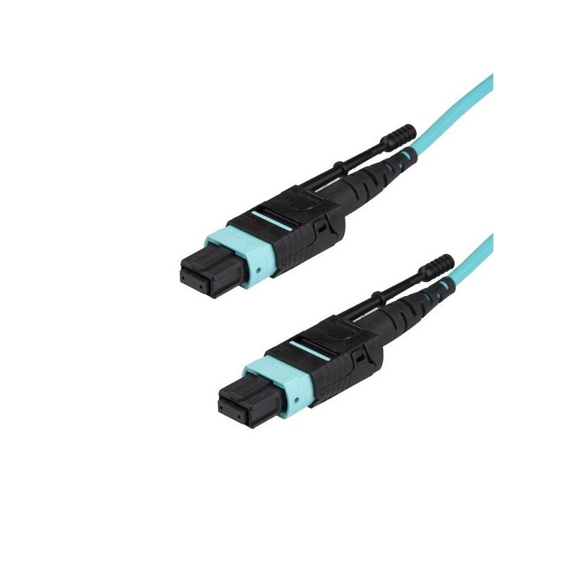 StarTech.com MPO12PL1M cable de fibra optica 1 m OM3 MPO MTP Aqua