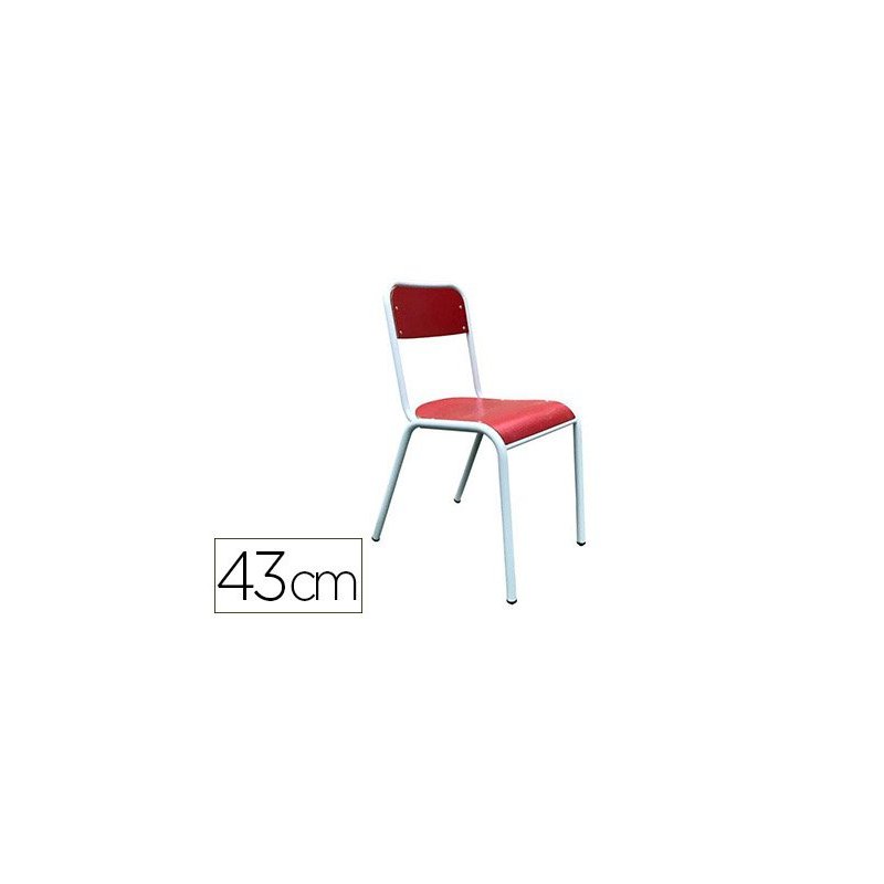 Silla madera mobeduc t5 master estructura metal respaldo y asiento de madera contrachapada