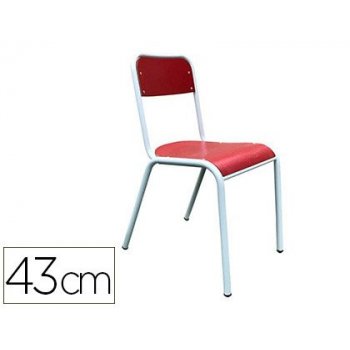 Silla madera mobeduc t5 master estructura metal respaldo y asiento de madera contrachapada