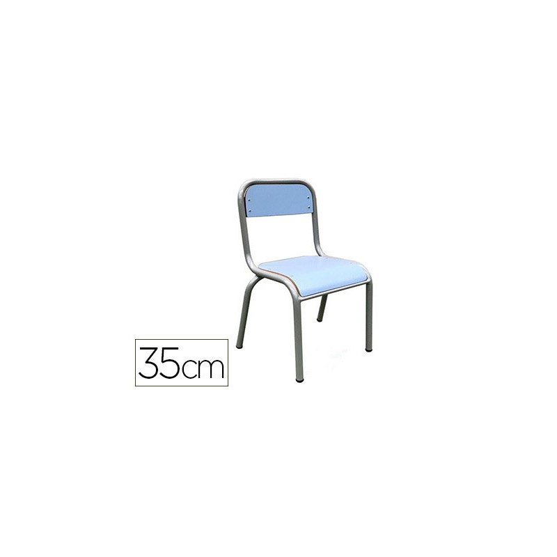 Silla infantil mobeduc t3 estructura metal resoaldo y asiento de mader