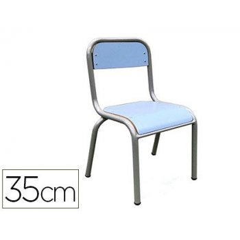 Silla infantil mobeduc t3 estructura metal resoaldo y asiento de mader