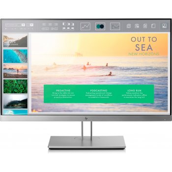 HP EliteDisplay E233 LED display 58,4 cm (23") Full HD Plana Negro, Plata